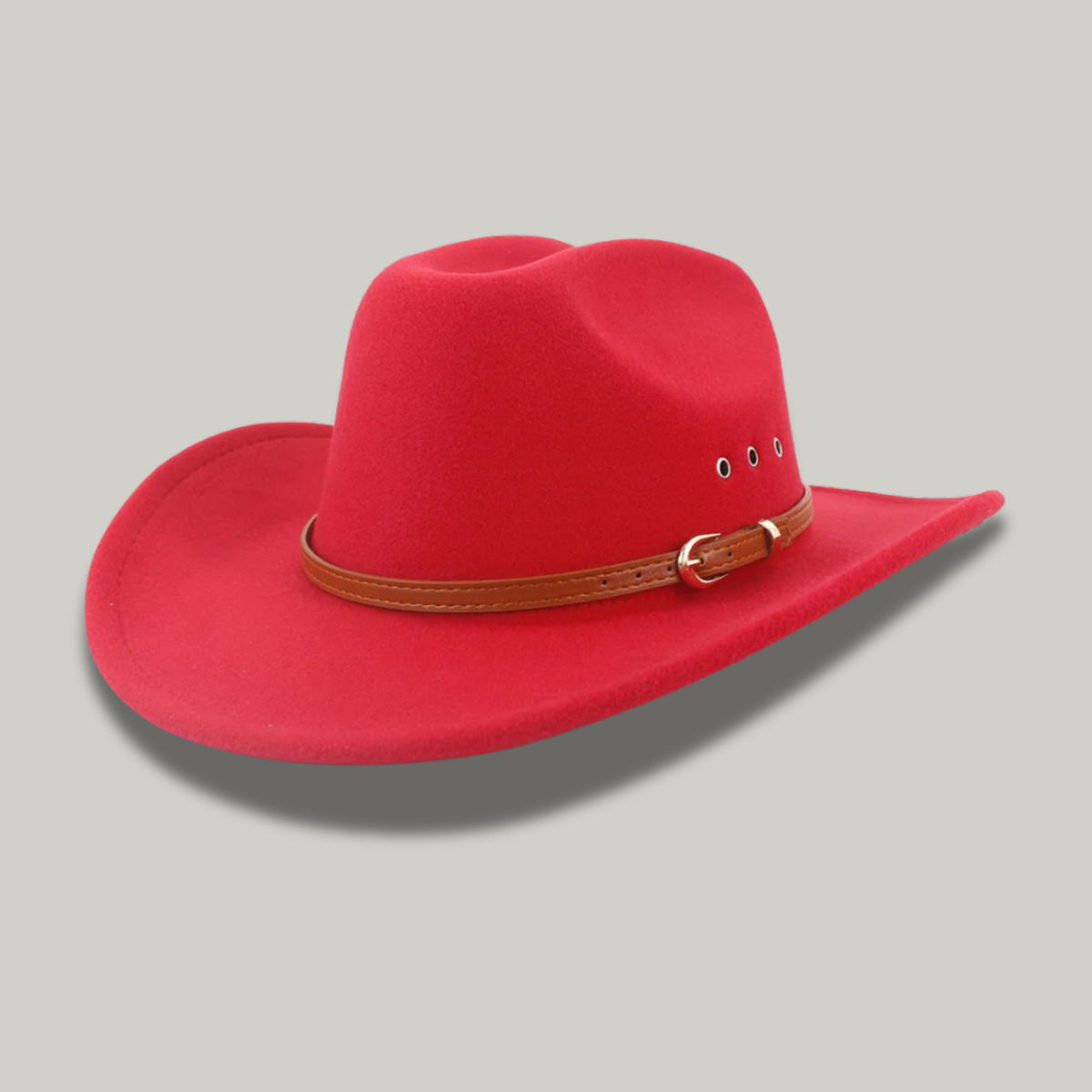 Chapeau de Cowboy Homme Rouge Doux