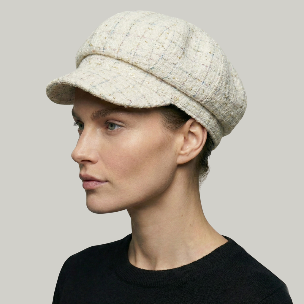 Béret Gavroche Femme Blanc