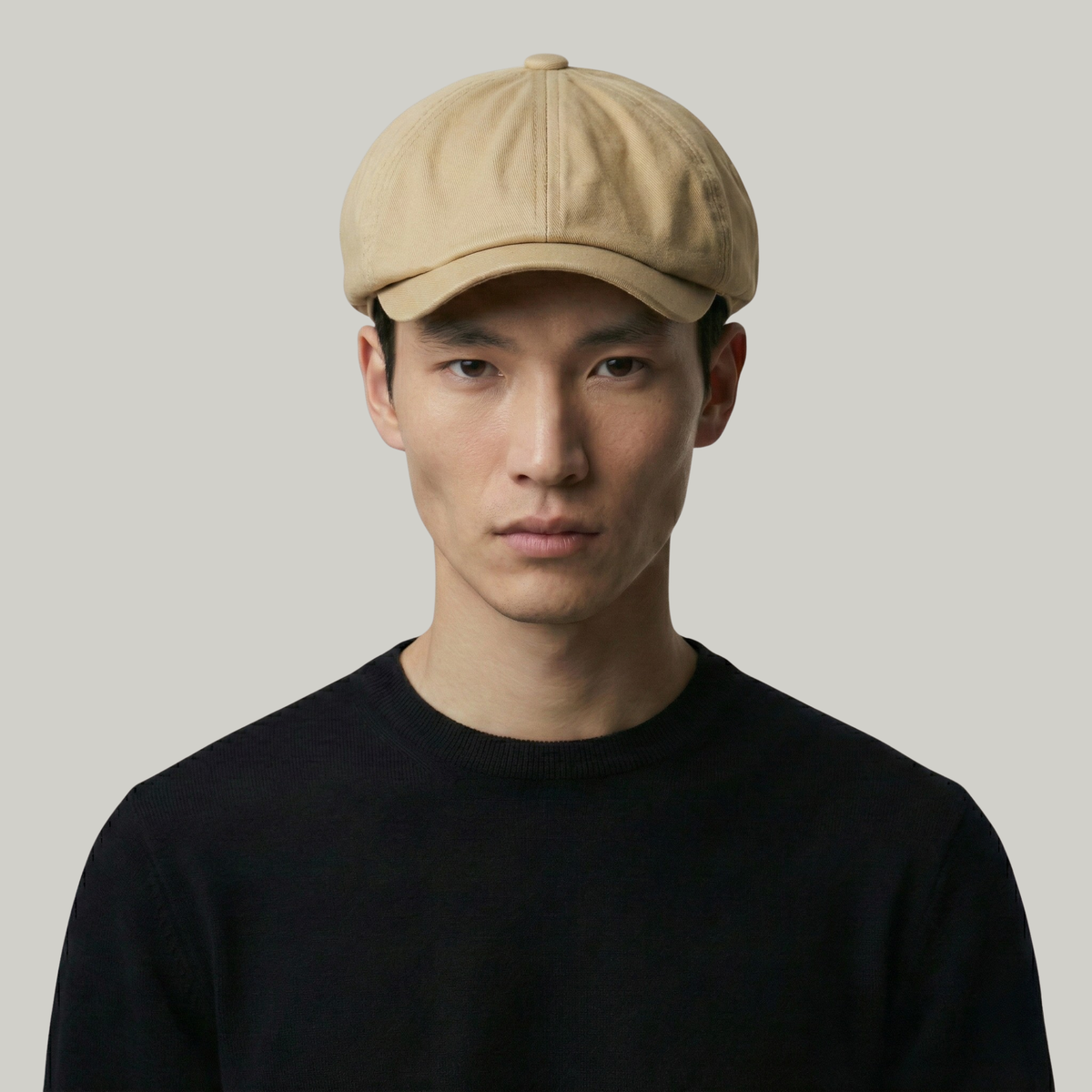 Béret Gavroche Homme Beige Uni