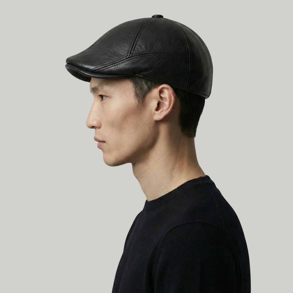 Béret Homme Noir Cache Oreille