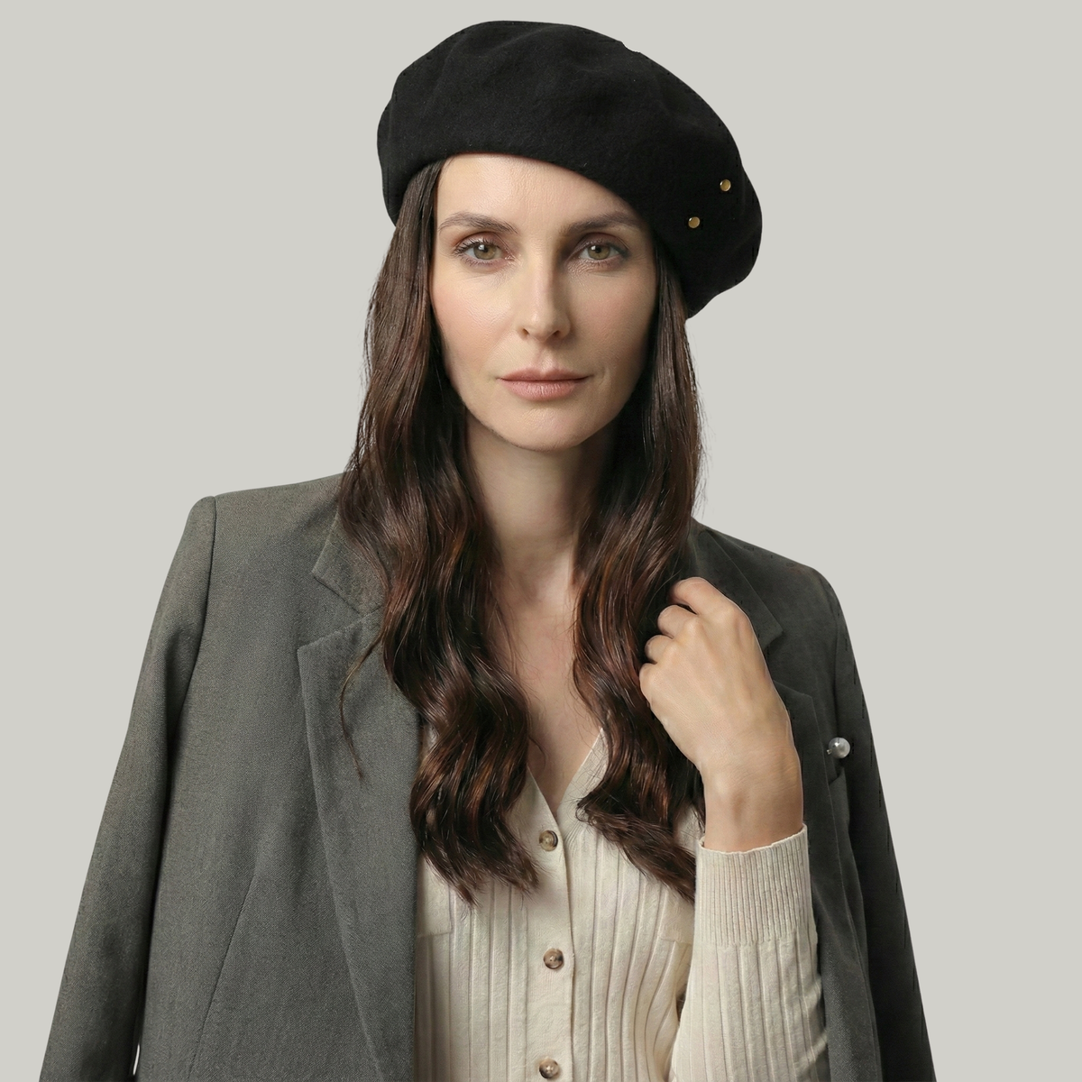 Béret Basque Femme Noir Chic