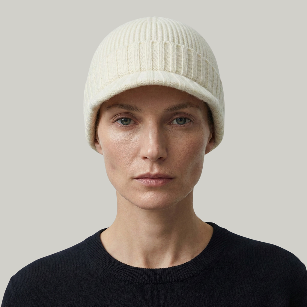Bonnet Casquette Beige Double Sens