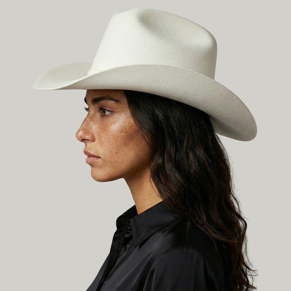 Chapeau Cowboy Blanc Uni