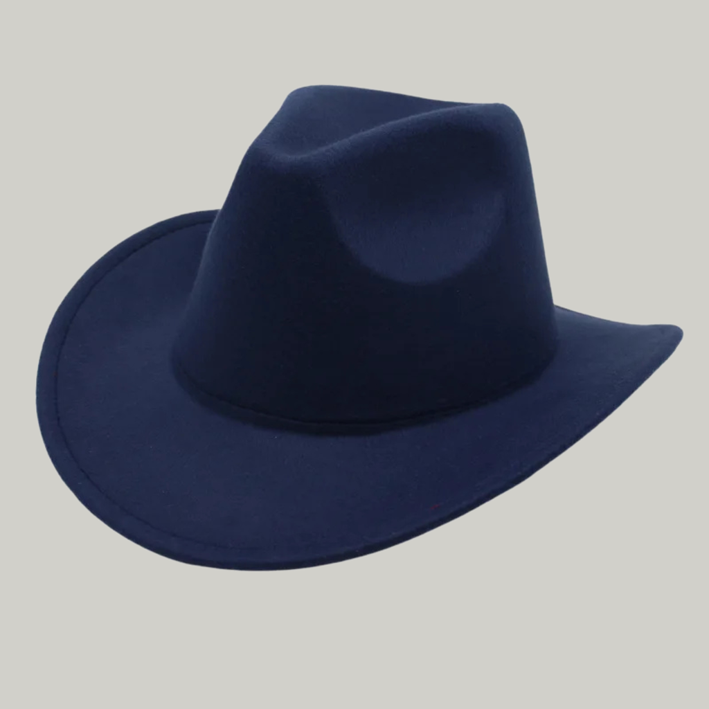 Chapeau de Cowboy Bleu Sans Motif