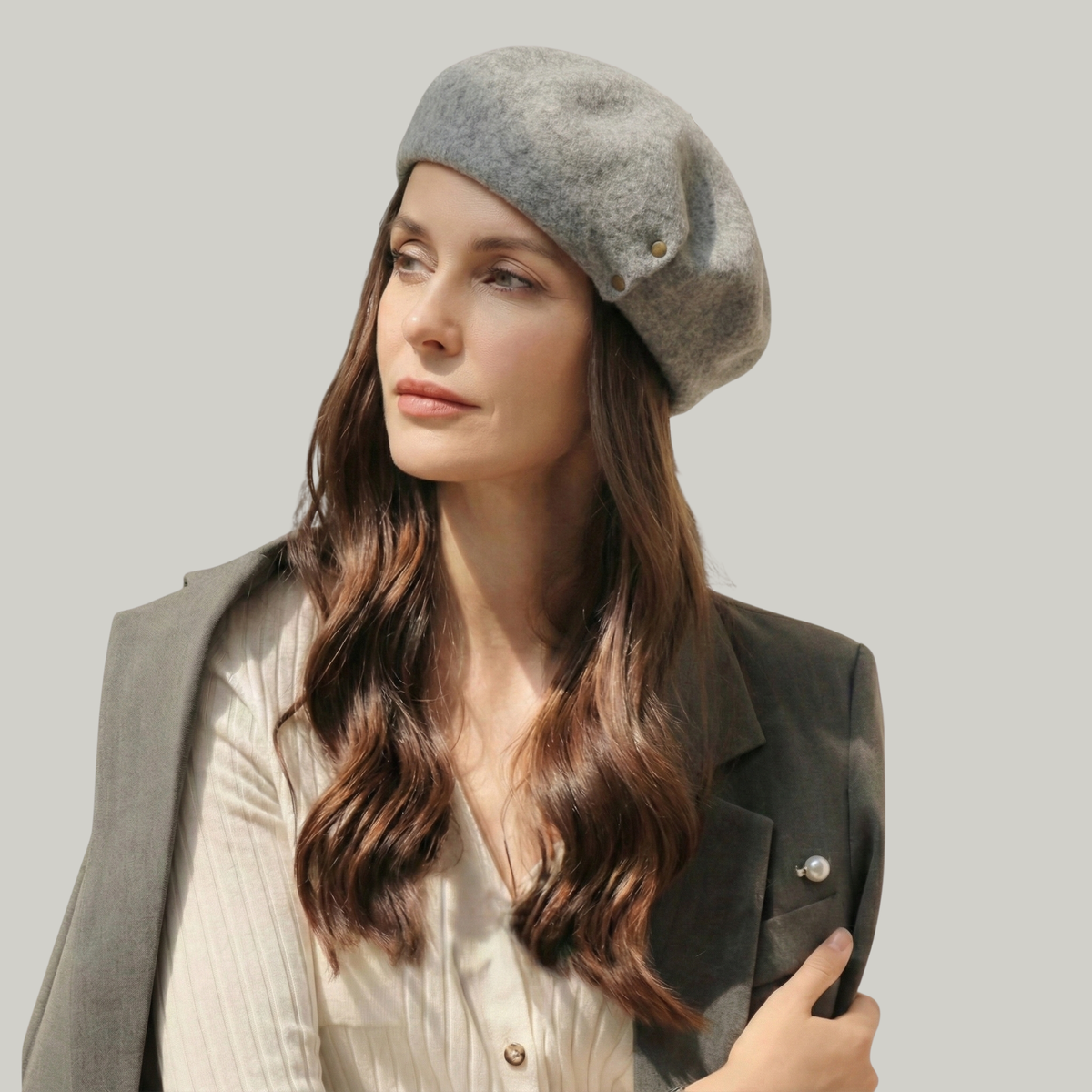 Béret Basque Femme Gris Chic