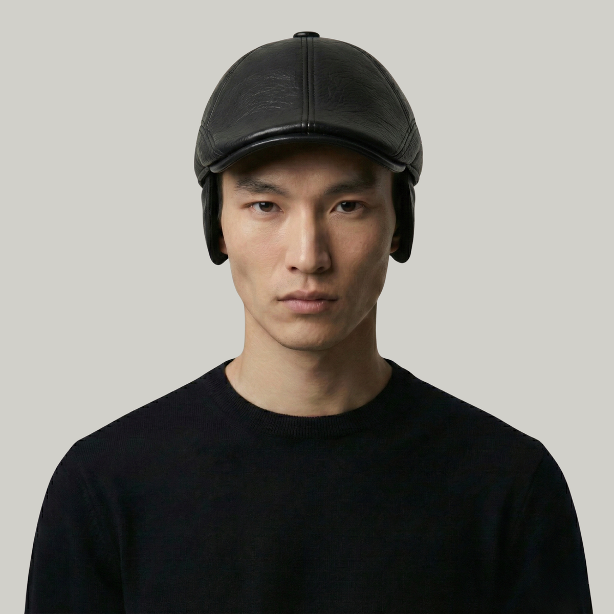 Béret Homme Noir Cache Oreille