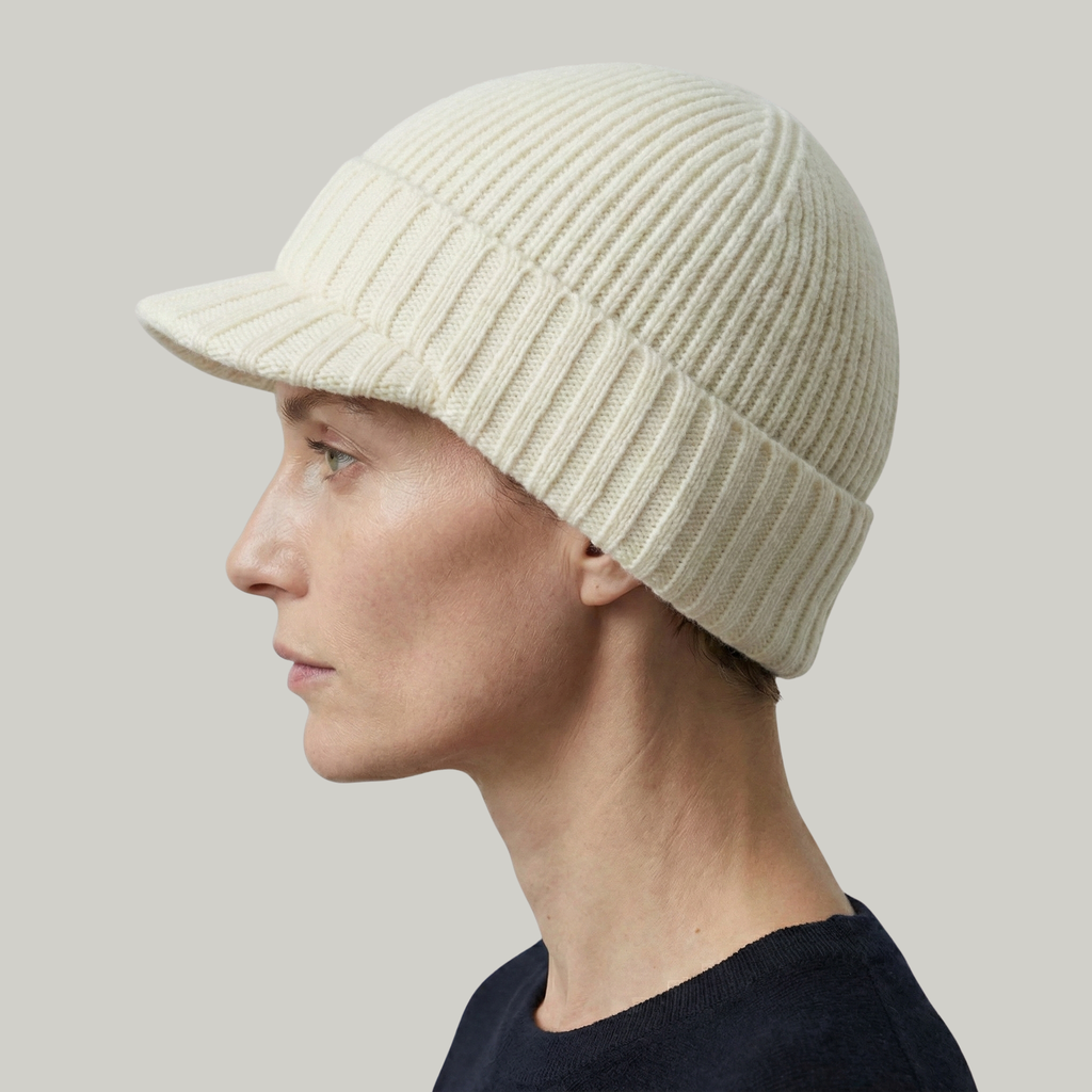 Bonnet Casquette Beige Double Sens