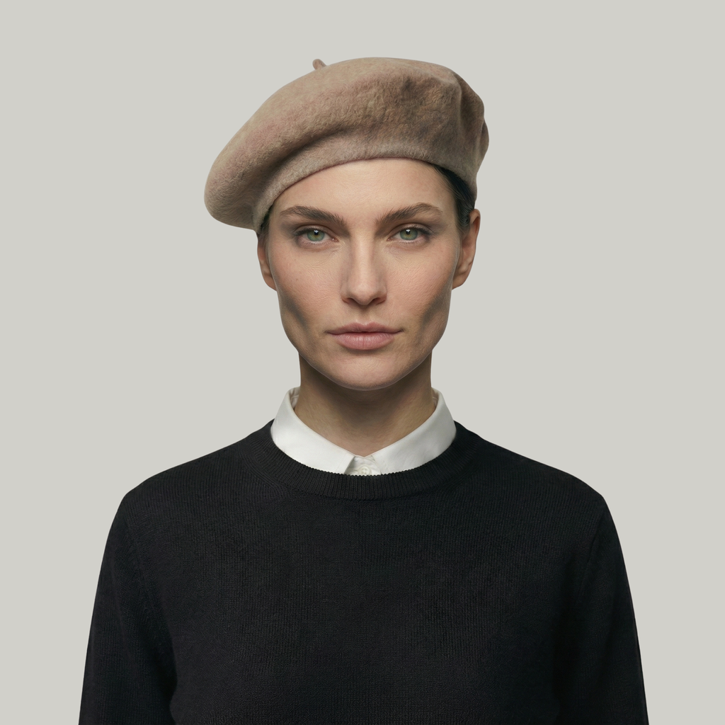 Béret Basque Femme Marron Simple