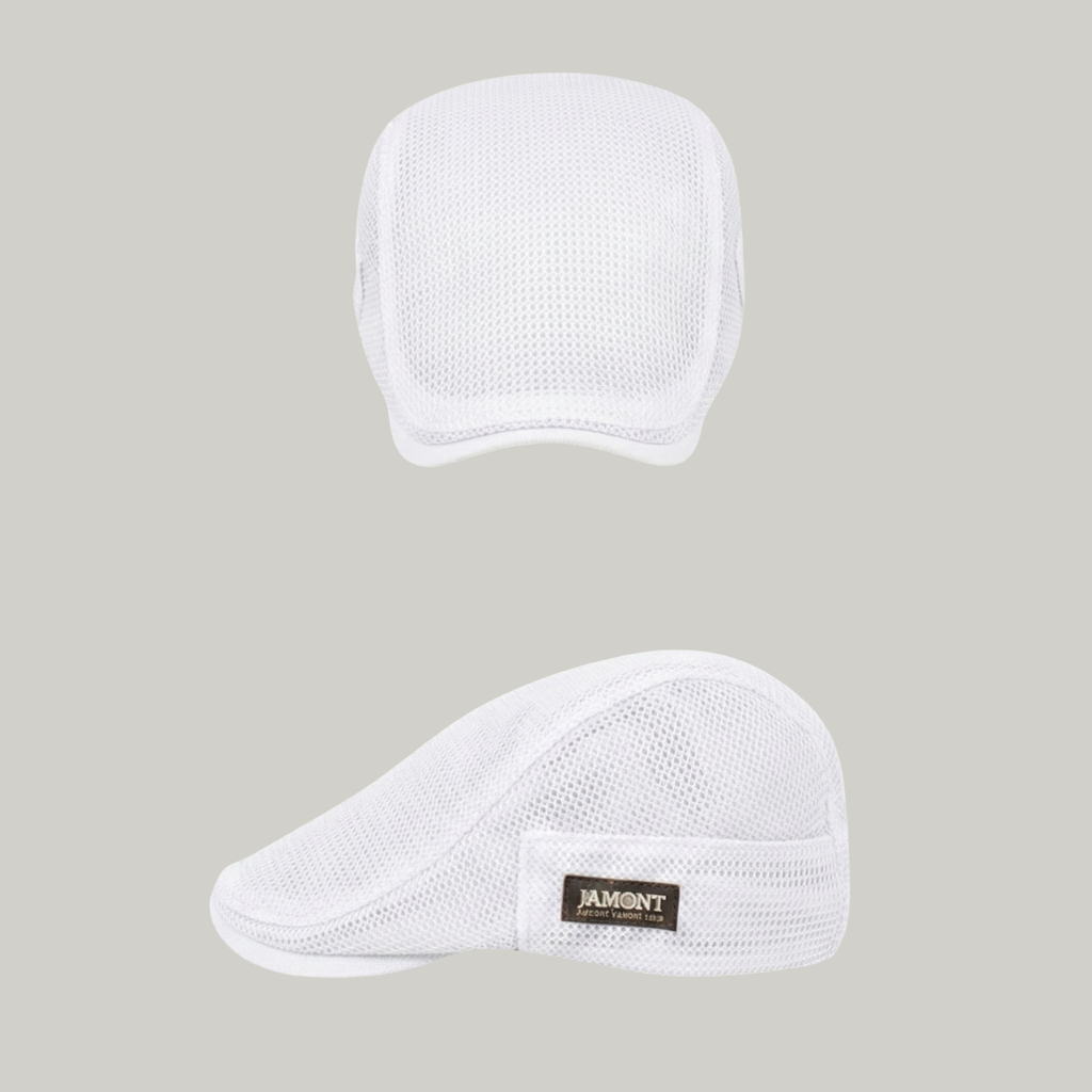 Béret Homme Blanc en Maille
