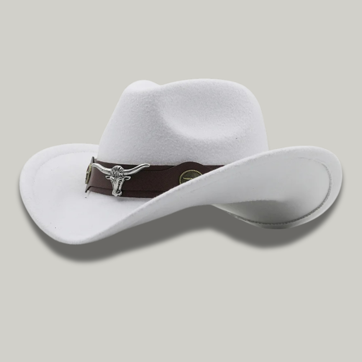 Chapeau de Cowboy Blanc Taureau