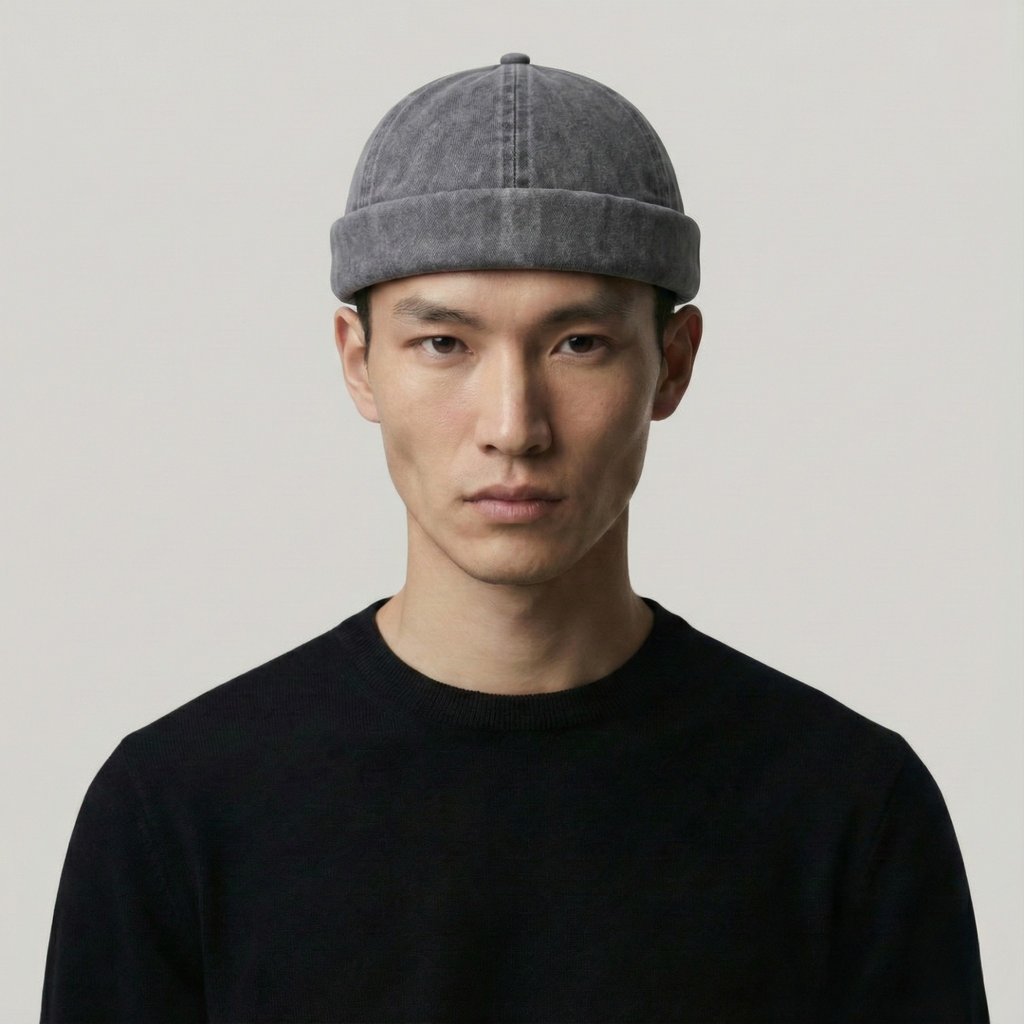 Bonnet Docker Gris Délavé