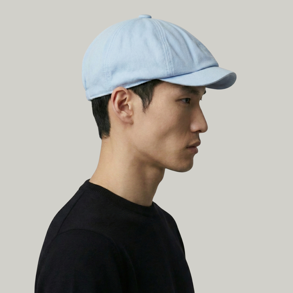 Béret Gavroche Homme Bleu Uni