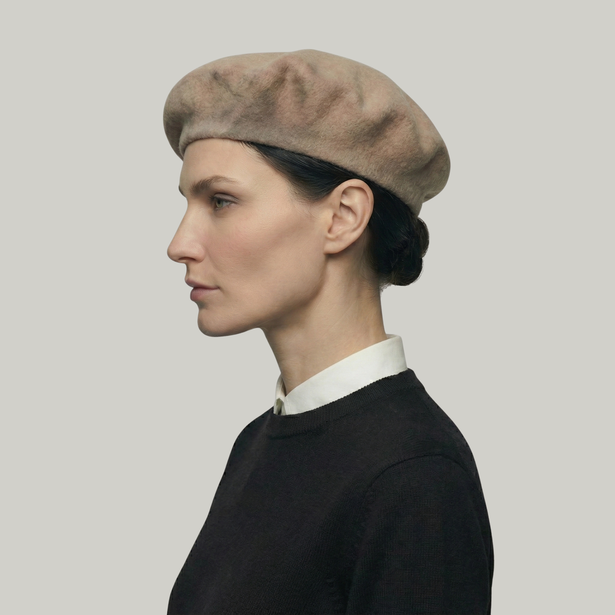 Béret Basque Femme Marron Simple