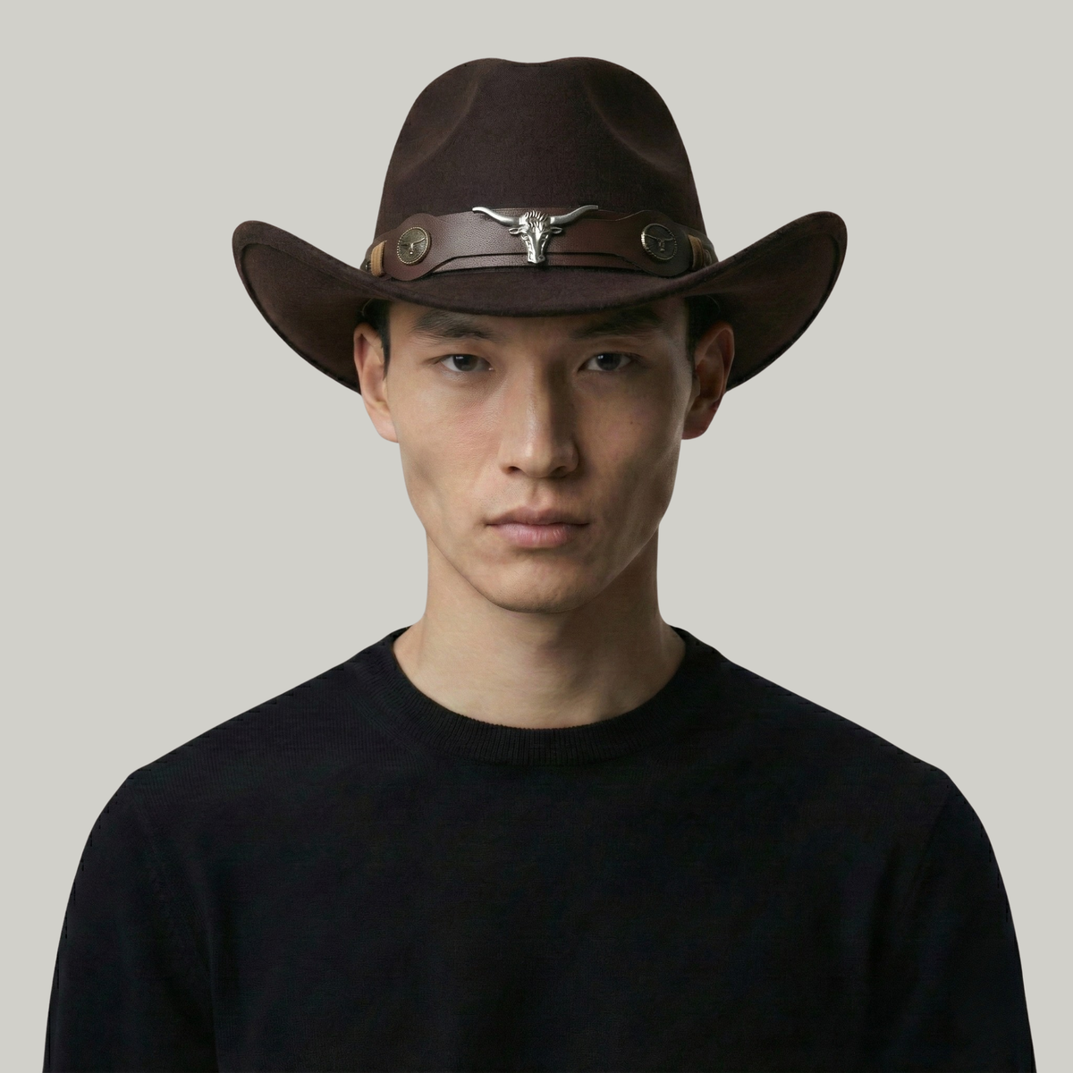 Chapeau de Cowboy Marron Taureau