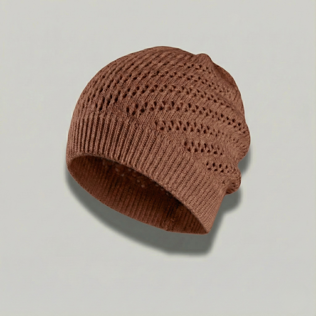Bonnet Crochet Femme Marron Hiver