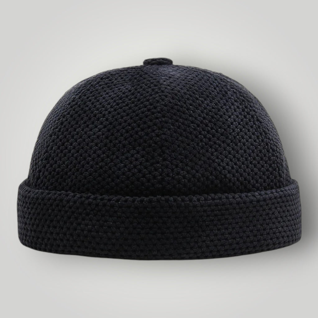 Bonnet Docker Noir Maille