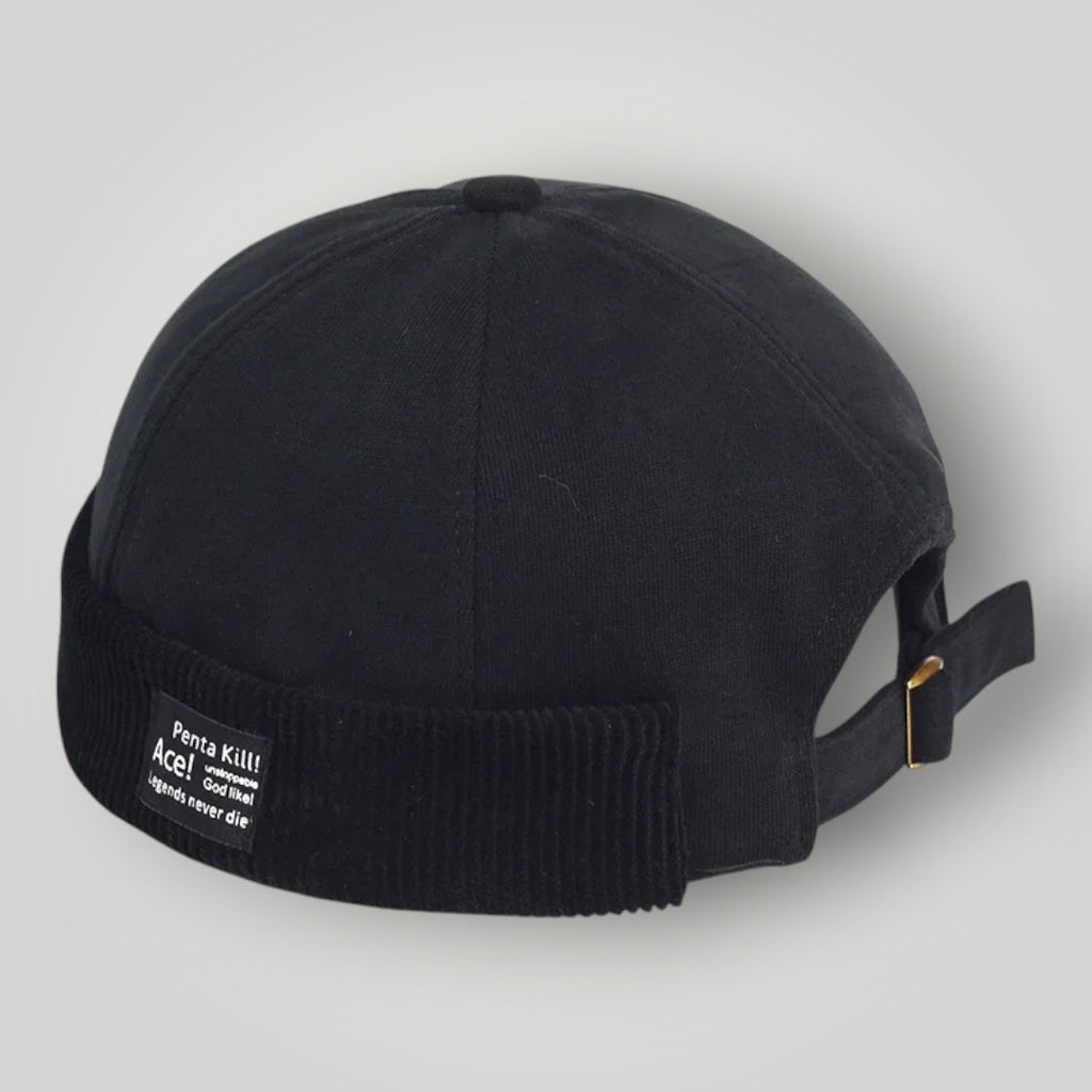 Bonnet Docker Noir Vintage